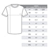 A size chart for 100% cotton shirts in sizes XS through 6XL