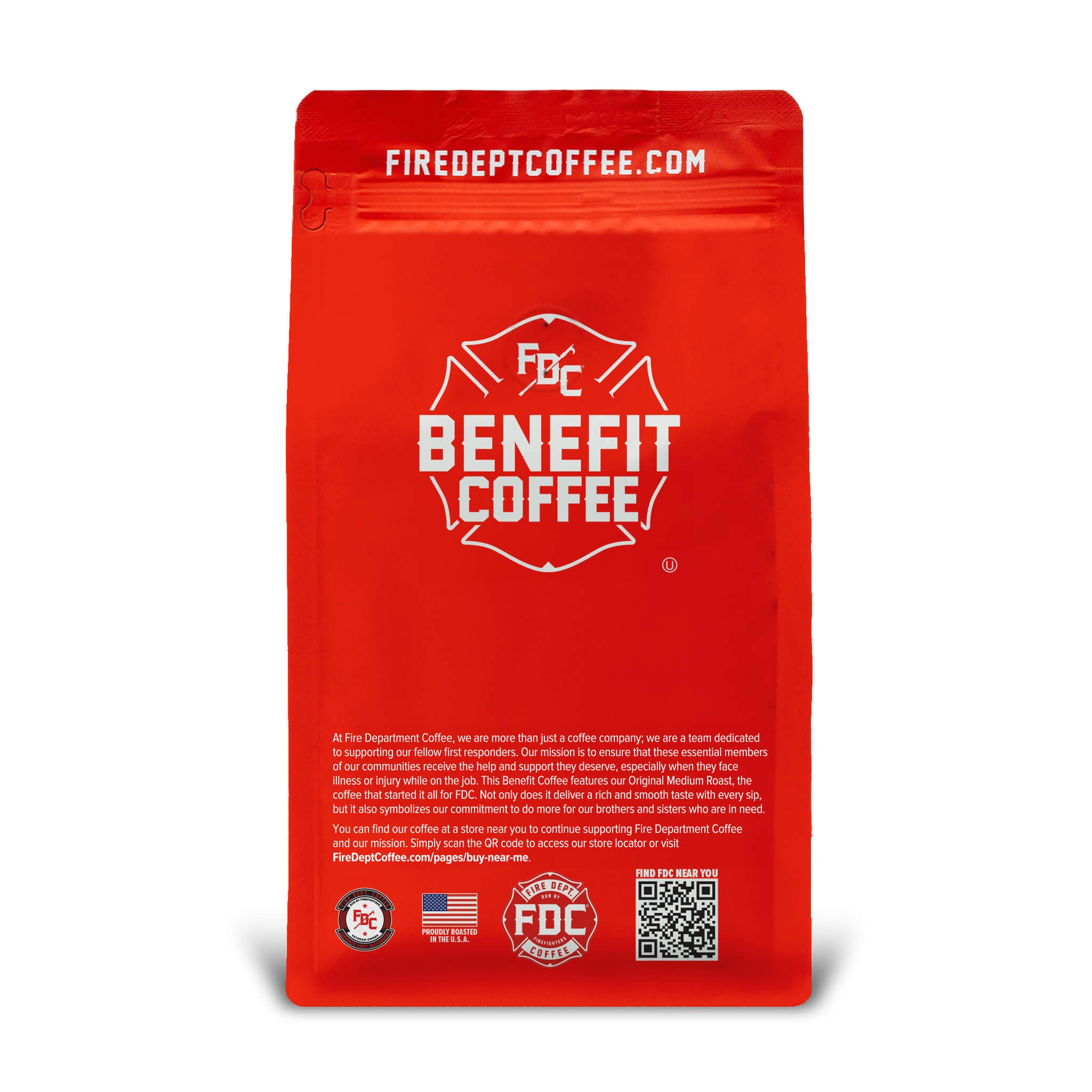 A 12oz bag of Benefit Coffee for Chief Stott. 