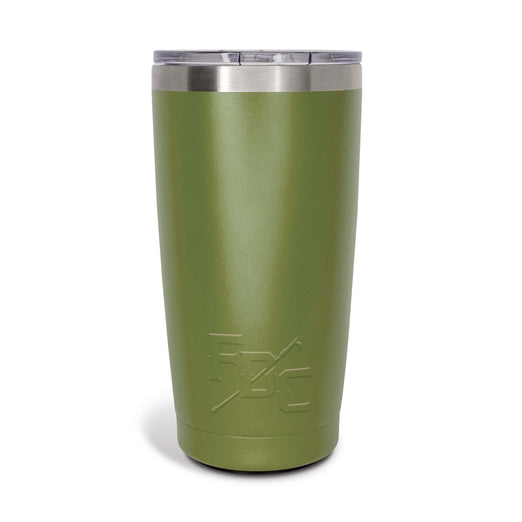 The back of the FDC Flag Green Tumbler 20oz.