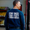 Fenton wearing the Long Sleeve Stay Back Shirt