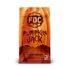 A bag of Pumpkin Jack Whiskey Infused Coffee