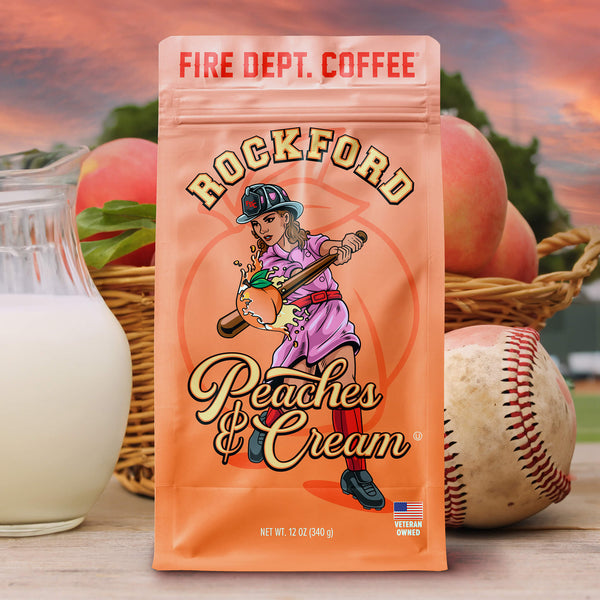 Fire Department Coffee Rockford Peaches and Cream Coffee 12 ounce bag