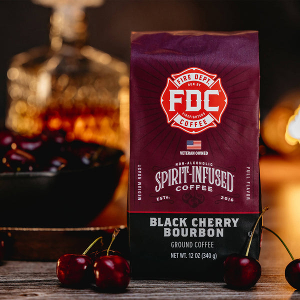 12 oz bag of Black Cherry Bourbon Infused Coffee